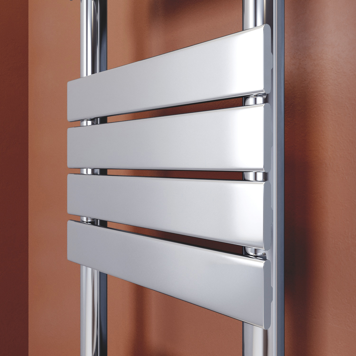 Designer Flat Panel Bathroom Heated Towel Rail Radiator Chrome Rads